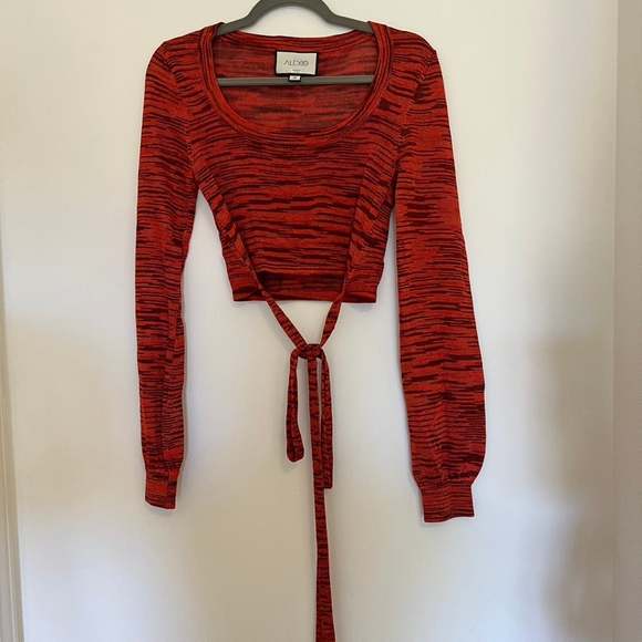 Alexis Loli Space-Dyed Knit Crop Top Medium